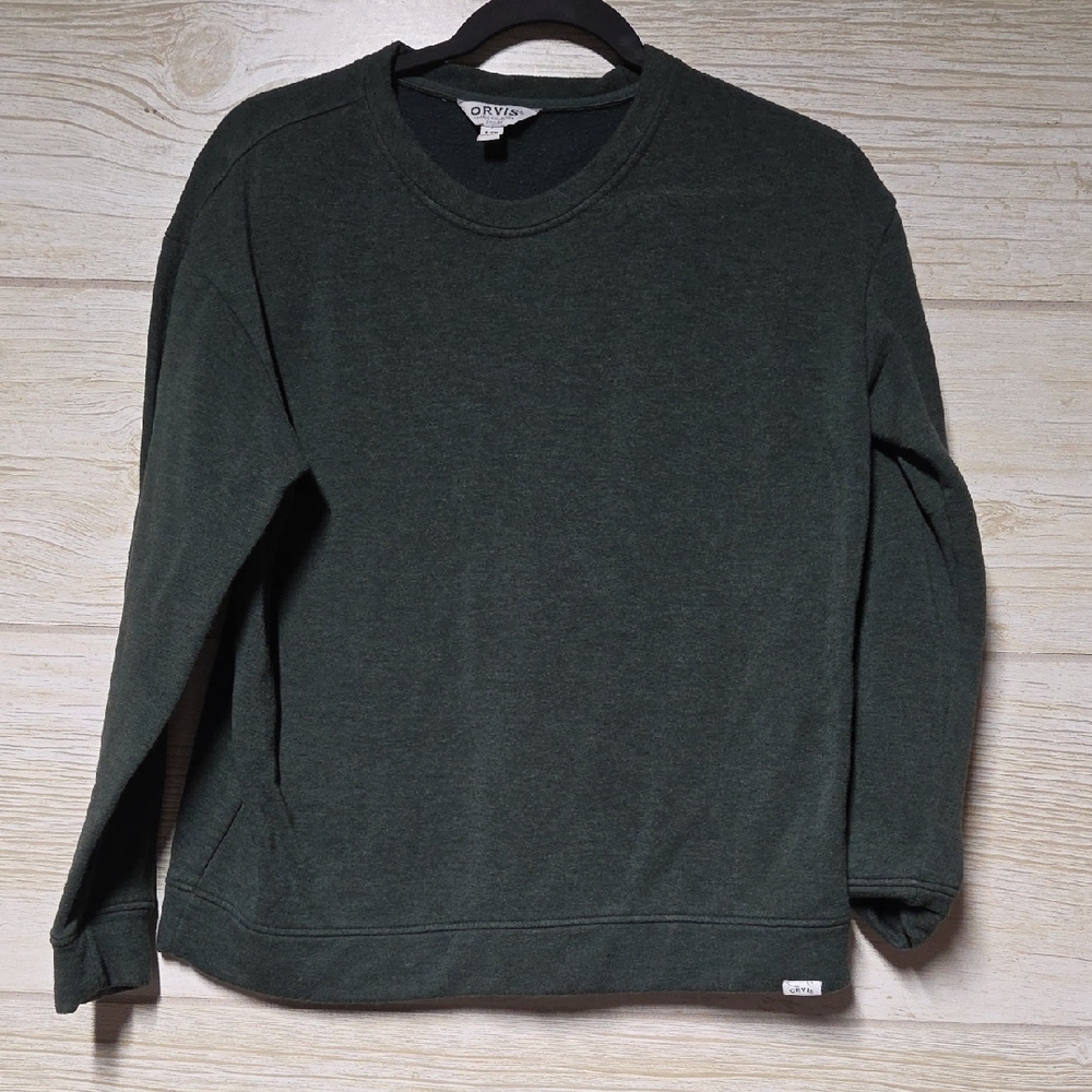 Orvis Men's Forest Green Crewneck Sweater